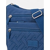 abordables Bolsos cruzados-Bolso bandolera de nailon con múltiples bolsillos para mujer: bolso de hombro ligero e impermeable para viajes, trabajo y uso diario