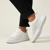 preiswerte Casual Sneakers-Men's Wide Fit Casual Sneakers – Lightweight Breathable Lace-Up Walking Shoes, Cushioned Comfort Wide Width Footwear for Office, Travel, Driving and Everyday Lifestyle