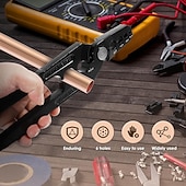 cheap Clamps-6-Hole Multi-Size Copper Pipe Repair &amp; Rounding Tool, Copper Tube Rounder 6 Hole Aluminum Alloy Pipe Rounding, Suitable for 1/4, 3/8, 1/2, 5/8, 3/4, and 7/8 inch Coppers Aluminum Pipes