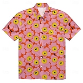 tanie Najfatalniejszy-Retro / vintage 1970 Koszula Koszulka Aloha Hipisowskie Dyskoteka Kwiaty Pasek Strój na bal maskowy Męskie Bal maskowy Urlop Impreza Parada równości Dla dorosłych Koszula