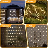 abordables Projecteurs haute tension à brancher-Guirlande lumineuse LED en filet, décoration extérieure en filet, guirlande lumineuse multicolore LED étanche pour buissons, arbustes, haies, arbres et pelouse