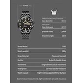 baratos Relógio Automático-Relógio masculino automático Olevs de luxo, em aço inoxidável prateado, com mecanismo de corda automática, mostrador com numerais romanos, diamantes, à prova d'água e com ponteiros luminosos, ideal