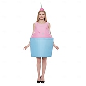 cheap Women's Costumes-Outfits Funny Costumes Onesie Costume Cup Cake Funny Costume Adults' Women's Halloween Carnival Party Performance Dress Up