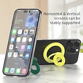 economico Supporto per telefono-Anello di supporto magnetico per telefono compatibile con MagSafe, supporto a tripla piega per iPhone 17 16 15 14 13 12 Pro Max Plus, impugnatura magnetica per telefono su entrambi i lati. &amp;Supporto