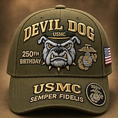 economico 250° Anniversario degli Stati Uniti-Cappello commemorativo del 250° anniversario del Corpo dei Marines degli Stati Uniti, cappello militare regolabile ricamato, copricapo patriottico in omaggio al Corpo dei Marines, regalo di apprezzamento per i veterani, ricordo dell'anniversario per uomin
