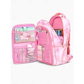 baratos Mochilas para Crianças e Adolescentes-Mochila Rosa para Meninas do Ensino Fundamental Mochila Fofa de Princesa com Armazenamento Multi-Compartimento e Design de Grande Capacidade para Volta às Aulas