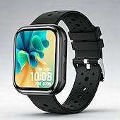 voordelige Smartwatches-Smartwatch voor mannen en vrouwen, 1,81 inch HD touchscreen fitness tracker met hartslag- en slaapmonitor, Bluetooth-belfunctie, ademende geperforeerde sportband, IP68 waterdicht.