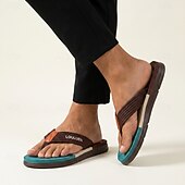 cheap Men's Slippers &amp; Flip-Flops-Men's Blue Flip Flops – Lightweight Quick-Dry Beach Sandals, Comfortable Summer Footwear for Vacations, Poolside and Everyday Leisure