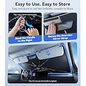 ieftine incalzire racire-Umbrelă de soare pentru parbriz auto, parasolar pliabil cu protecție UV pentru geamul din față, parasolar reflectorizant care blochează căldura, capac interior de răcire pentru mașini, SUV-uri și