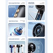 baratos Ventoinhas-Ventilador portátil de mão, mini ventilador com 100 velocidades ajustáveis, ventilador de mão com resfriamento rápido e visor digital, ventilador pessoal recarregável via USB para viagens, uso externo