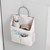 abordables Rangement et organisation-Lot de 1 ou 2 sacs de rangement suspendus en tissu, organisateur mural avec poches, pochette de rangement à suspendre à la porte, organisateur mural pour chambre d'étudiant, sac de rangement en tissu