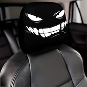 billiga Halloween överdrag-2/4 st nackstödsskydd med skräckmotiv, läskiga ansikten och nackstödsskydd för SUV, sedan och lastbil, roliga halloween-bilinredningstillbehör, mjuk och bekväm ostoppad design