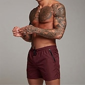 ieftine Pantaloni scurți de baie pentru bărbați-Bărbați Pantaloni scurti de atletism Pantaloni scurți de 3 inch Pantaloni scurți de antrenament Pantaloni scurti Pantaloni scurți de alergare cu căptușeală din plasă Buzunar cu Fermoar Design Elastic