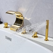 cheap Bathtub Faucets-Bathtub Faucet - Retro Vintage Electroplated Roman Tub Ceramic Valve Bath Shower Mixer Taps