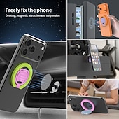economico Supporto per telefono-Anello di supporto magnetico per telefono compatibile con MagSafe, supporto a tripla piega per iPhone 17 16 15 14 13 12 Pro Max Plus, impugnatura magnetica per telefono su entrambi i lati. &amp;Supporto