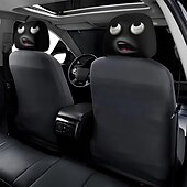 baratos Capas de Sofa-Capas de encosto de cabeça engraçadas para carro (2/4 peças), protetor de encosto de cabeça universal, decoração interna com carinhas divertidas, fácil instalação, design macio e sem enchimento para o