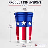  10 wiederverwendbare Aluminiumbecher zum 250. Jahrestag der USA, patriotische Jubiläumsbecher für Unabhängigkeitstag, Grillpartys, Picknicks, Feiertage, wiederverwendbare Metallbecher