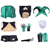 cheap Videogame Costume-Horror Circus Clown Jester Fancy Costume Cosplay  Video Game Costumes for Adults' Men's Halloween Carnival Performance Comic Con Anime Expo