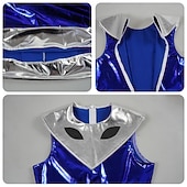 voordelige Dameskostuums-Jurken Outfits Fancy kostuum Buitenaards kostuum Ruimtemeisje Cosplay Glanzend latex patent Metallic Kinderen Volwassenen Dames Halloween Carnaval Boekenweek Feest Prestatie Aankleden