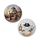 abordables 250e Anniversaire des États-Unis-Pièce de défi du club des vieux pirates, pièce de collection de pirate squelette, pièce commémorative de membre à vie, cadeau souvenir de pirate amusant pour hommes, collectionneurs et passionnés de
