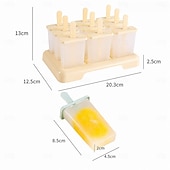 voordelige Keukengerei &amp; Gadgets-9-delige ijslollyvormset met herbruikbare stokjes, zelfgemaakte ijslollymaker voor bevroren yoghurt, sap, ijs en smoothies, doe-het-zelf ijslollyvorm, BPA-vrije keukenaccessoire voor in de vriezer