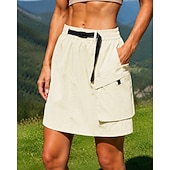 preiswerte Unterteile-Damen Cargoröcke Outdoor-Röcke Sommer Außen Normale Passform Schnelltrocknend Leicht Elastisch Atmungsaktiv Rock Elastischer Bund Schwarz Elfenbein Tennis Golfspiel Camping / Wandern / Höhlenforschung
