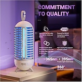 preiswerte Bug Zapper-Kabelloser Insektenvernichter für den Außenbereich, wiederaufladbar, 2-in-1-Funktion: kabellose Mückenlampe mit 2500-mAh-Akku, elektrische Insektenfalle, ideal für drinnen und draußen, z. B. auf