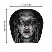 abordables Funda de Halloween-Fundas para reposacabezas de coche con diseño de fantasma con pelo mojado (2/4 unidades), fundas protectoras de reposacabezas de asiento con diseño de terror para Halloween, impresión plana 2D, ajuste