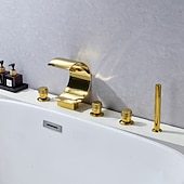 cheap Bathtub Faucets-Bathtub Faucet - Retro Vintage Electroplated Roman Tub Ceramic Valve Bath Shower Mixer Taps