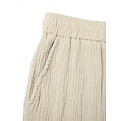 abordables Día festivo-Hombre Pantalón corto Pantalones cortos de verano Pantalones cortos de playa Pantalones cortos casuales Correa Cintura elástica Color sólido Con Texturas Comodidad Transpirable Longitud de la rodilla