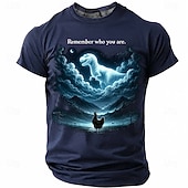 Herren-T-Shirt mit lustigem Hühner-, T-Rex-, Dinosaurier- und Geistermotiv – lässige Parodie, Rundhalsausschnitt, normale Passform, Designer-Kleidung, Größen: S, M, L, XL, XXL, XXXL