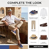 cheap Slip-On Casual Shoes-Men's Blue Tassel Espadrille Loafers – Lightweight Slip-On Resort Shoes, Old Money Casual Footwear for Cruises, Beach Vacations and Weekend Getaways