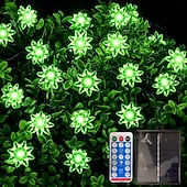 preiswerte Solar-Außenleuchten-12m Lichterketten 100 LEDs Solarmodul Warmweiß Kaltweiß Rot Kreative Lichterketten Festtagslichter Halloween Innenbereich Kreativ USB-betrieben Solarbetrieben