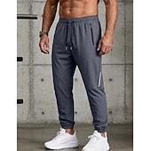 ieftine pantaloni casual-Bărbați Jogger Pantaloni Pantaloni casual Pantaloni cu uscare rapidă Pantaloni de răcire Cordon Buzunar cu Fermoar Manșetă Elastică Simplu Ușor Respirabil Lungime totală Casual Zilnic Alergat Mod