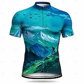 economico Maglie da uomo-Per uomo Top sottomuta Maglia da Ciclismo Manica Corta Bicicletta Maglia Top con 3 tasche posteriori Resistente ai Raggi UV Asciugatura Rapida Con tasche Cerniera Frontale Gli sport Blu Giallo Viola