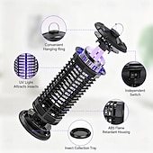 voordelige Elektrische vliegenmepper-Elektrische vliegenvanger voor buiten, 365 nm, verdelgt ongewenste bezoekers, IP66 waterdicht, slimme lichtsensor, geluidsarme werking, voor binnen en buiten.