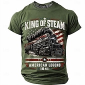 voordelige Patriottisch T-shirt voor veteranen-Voor heren Grappig jargon T-shirt Korte mouw T-shirt 3D-afdrukken Strakke ronde hals Overhemd Modieus Casual Dagelijks Straat Heide Grijs Groen 2# Blauw 2# Zomer Lente Kleding S M L XL XXL XXXL 4XL