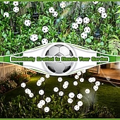 abordables Luces de camino y linternas-Luces solares para jardín con diseño de la Copa de Fútbol 2026, 2 estacas con luces de fútbol con 8 cabezas de bola LED, luces colgantes impermeables para césped, caminos, jardines, patios y parques