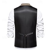 cheap Men's 1920s Costumes-Roaring 20s 1920s Retro Vintage Waistcoat The Great Gatsby Tweed Notched Lapels Fancy Dress Men's Cocktail Party Revival Wedding Party Adults' waistcoat