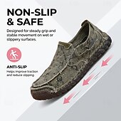 cheap Slip-On Casual Shoes-Men's Distressed Canvas Slip-On Loafers – Lightweight Vintage Casual Shoes for Daily Wear, Travel, Outdoor Leisure &amp; Weekend Adventures