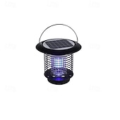 abordables Lampe anti-insectes-Piège à moustiques solaire d'extérieur en acier inoxydable, résistant aux insectes volants et étanche, idéal pour la terrasse, le jardin ou la cour.