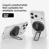 cheap Phone Holder-Magnetic Phone Ring Holder for MagSafe, 180° Adjustable Stainless Steel Kickstand &amp; Finger Grip, Skin-Friendly Liquid Feel, Multi-Angle Stand for iPhone 17 16 15 14 Pro Max