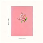 economico Regali-Biglietto pop-up 3D con fiori di ciliegio, biglietto d'auguri rosa sakura per donne, mamma, nonna, moglie - regalo fatto a mano per la festa della mamma, compleanno, anniversario, matrimonio,