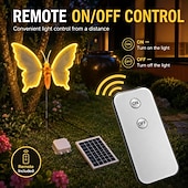 abordables Éclairage paysager-1 lampe solaire papillon de jardin avec ailes mobiles, grande lampe papillon animée à piquer, décoration extérieure étanche à énergie solaire pour pelouse, terrasse, jardin ou allée.