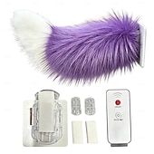 economico Interni fai-da-te per auto-Coda di volpe mobile elettronica con telecomando, accessorio auto kawaii motorizzato con diverse modalità di funzionamento e facile installazione adesiva.