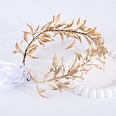 cheap Accessories and More-Retro Vintage Medieval Renaissance Hair Accessories Fantasy Costume Princess Goddess Fairy Leaf Fancy Dress Women's Fantasy Halloween Carnival Performance Renaissance Fair LARP Adults' Headpiece
