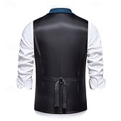 cheap Men's 1920s Costumes-Roaring 20s 1920s Retro Vintage Waistcoat The Great Gatsby Tweed Notched Lapels Fancy Dress Men's Cocktail Party Revival Wedding Party Adults' waistcoat