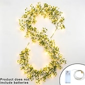 baratos Luzes interiores a pilhas e USB-Guirlanda de luzes de fada com flores sintéticas em formato de estrela, 1,8 m, 20 LEDs, ideal para decoração de casamentos, festas, Dia dos Namorados, Natal, ambientes internos e externos, varandas,