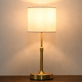 economico Lampade da tavolo-Lampada da tavolo senza fili regolabile in altezza, ricaricabile, colore oro, a batteria, con regolazione continua dell'intensità luminosa. &amp;Lampada decorativa wireless con controllo touch per camera
