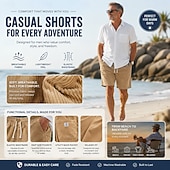 voordelige Casual korte broek-Voor heren Korte broek Zomer korte broeken Casual korte broek Corduroy korte broek Trekkoord Zak Elastische taille Effen Comfort Ademend Korte Buiten Vakantie Straat Sport Getextureerd Meerblauw Zwart